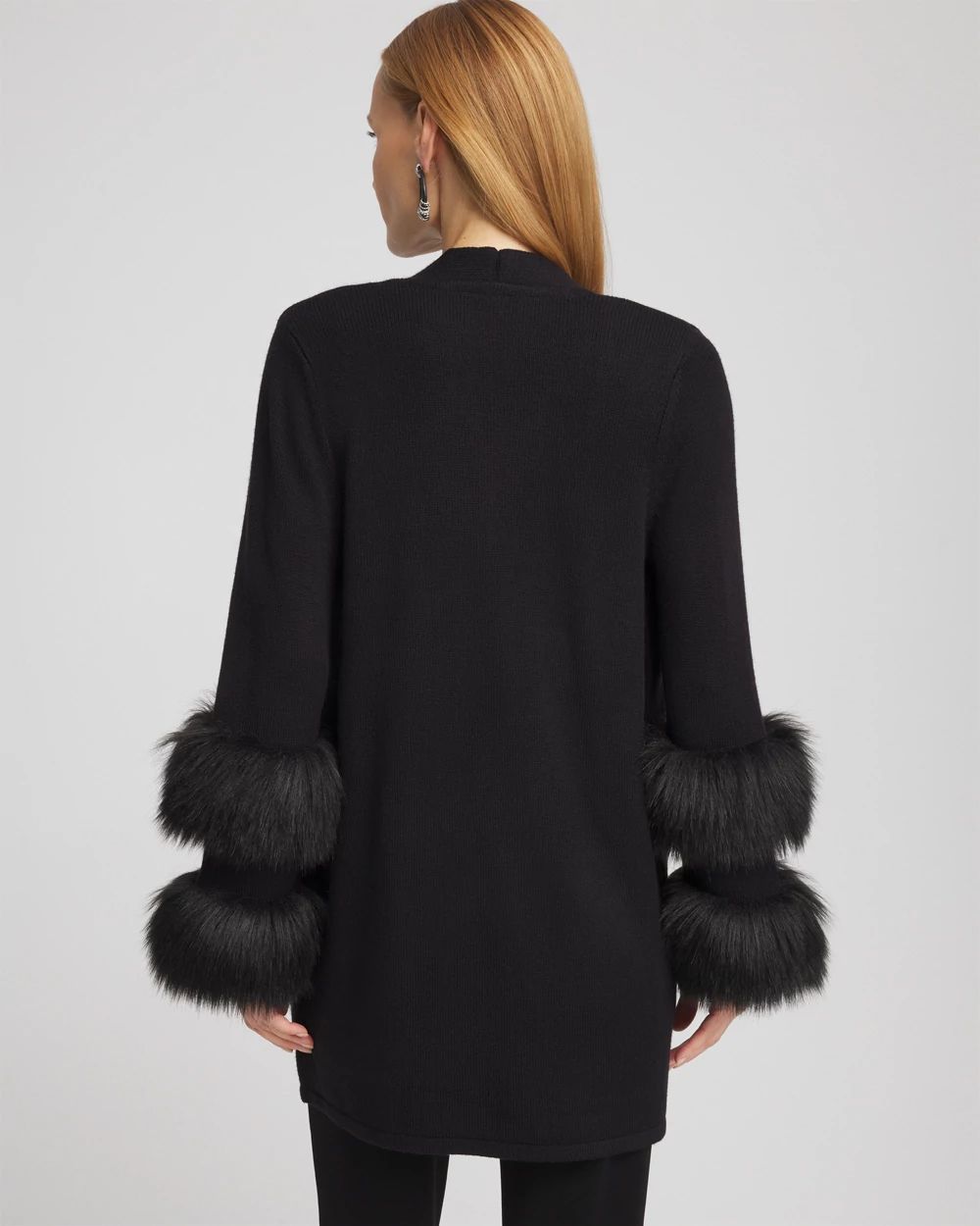 Travelers™ Collection Faux Fur Cuff Cardigan | Chico's